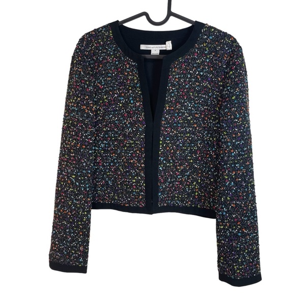 Diane‎ Von Furstenberg Multicolor Tweed Jacket Size 8 *I0127